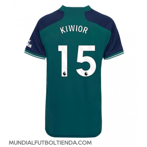 Camiseta Arsenal Jakub Kiwior #15 Tercera Equipación Replica 2023-24 para mujer mangas cortas